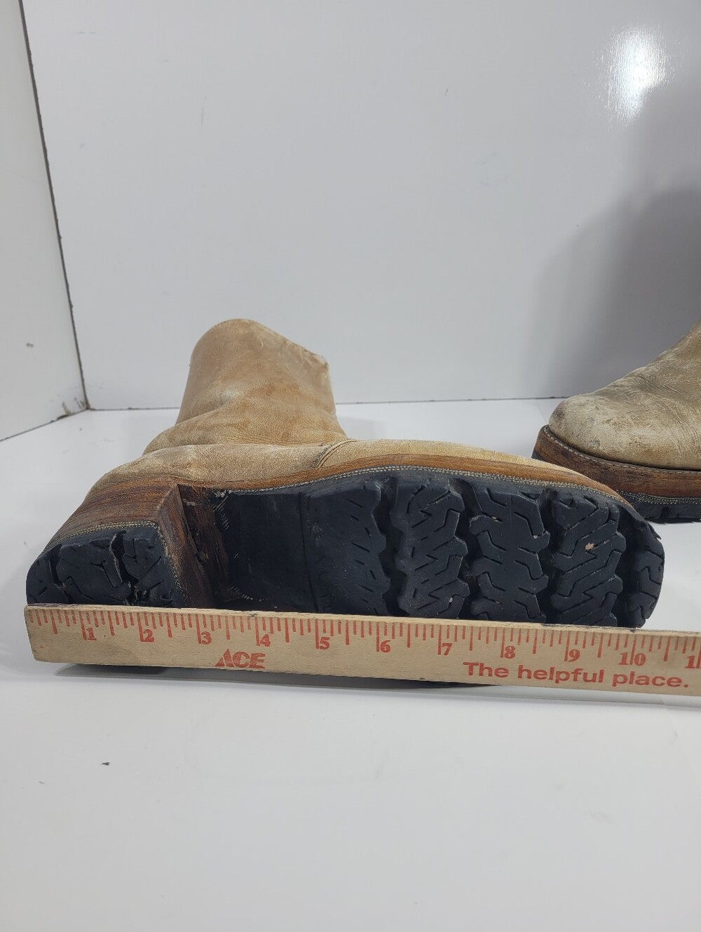 VTG 70s Frye Black Label Campus Banana Short Boots Leather Square Toe 7.5 D - Picture 8 of 16
